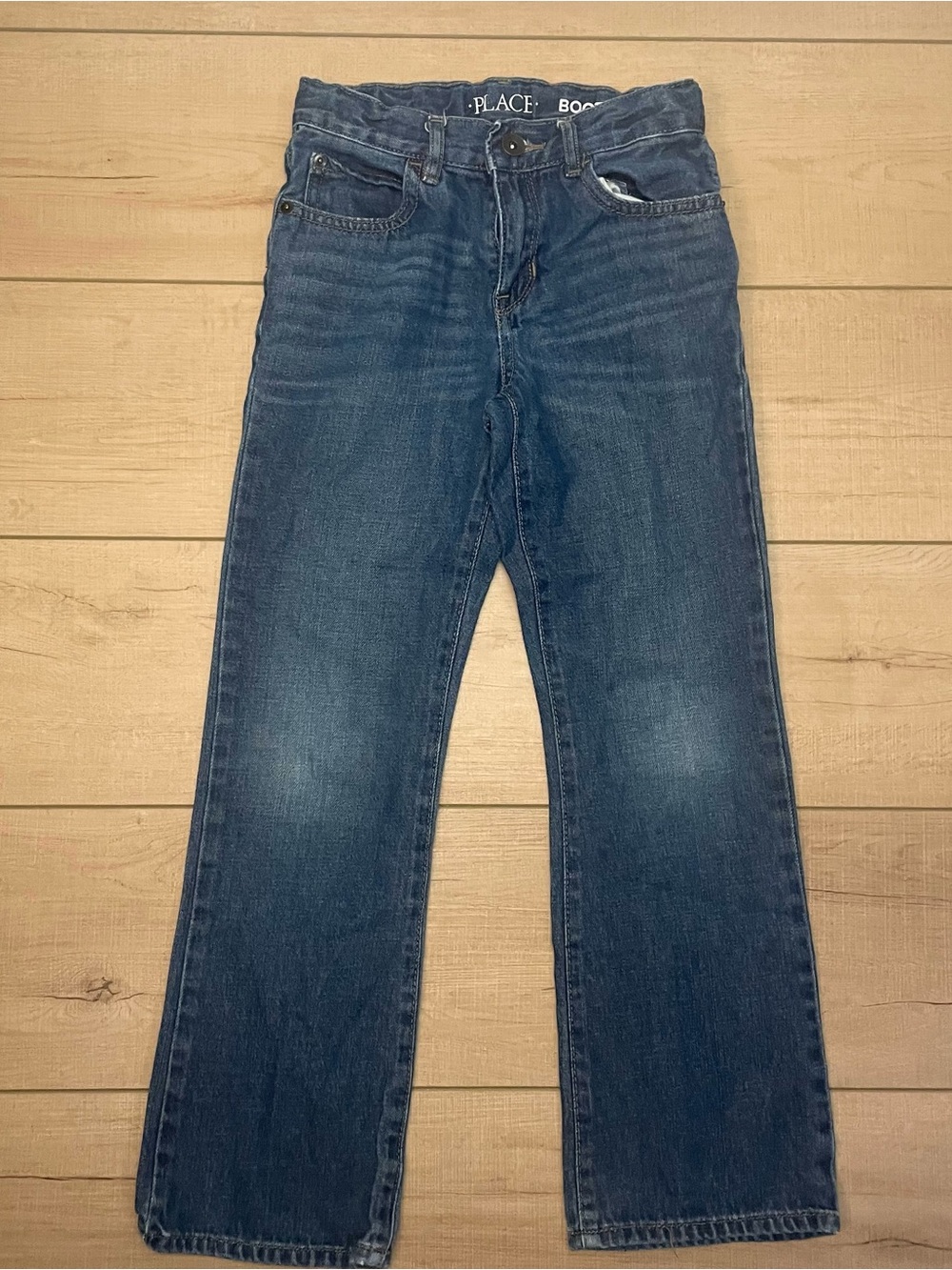 The Children's Place Girls Size 8 Blue Denim Bootcut Jeans Medium Wash Pockets